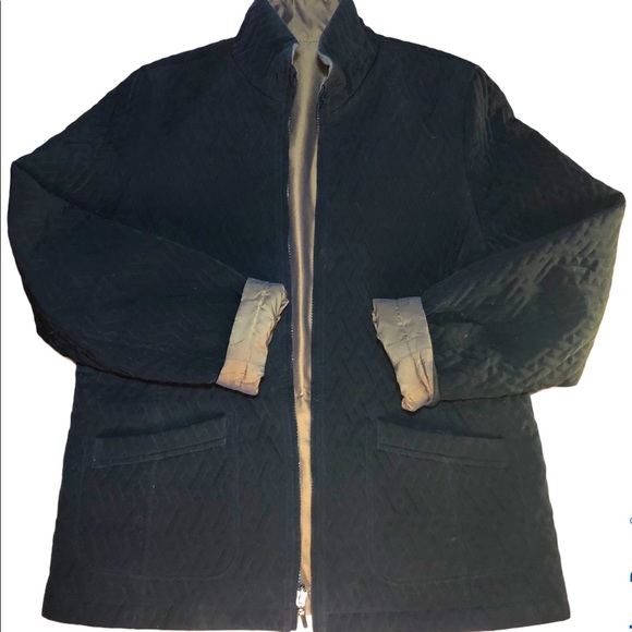 Woman’s reversible quilted coat sz large black - Picture 1 of 4